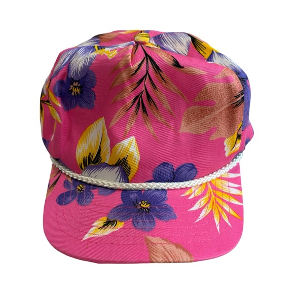 Vintage San Sun Hawaiian Floral Trucker Hat‎ - Picture 1 of 9